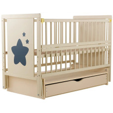 Кровать Babyroom Звездочка Z-03 маятник, ящик, откидной бок  бук слоновая кость