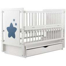 Кровать Babyroom Звездочка Z-03 маятник, ящик, откидной бок  бук белый