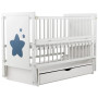 Кровать Babyroom Звездочка Z-03 маятник, ящик, откидной бок  бук белый