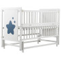 Кровать Babyroom Звездочка Z-02 маятник, откидной бок  бук белый