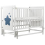 Кровать Babyroom Звездочка Z-02 маятник, откидной бок  бук белый