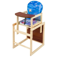 Стульчик- трансформер Наталка Зайчик-01 эконом  синий (аквариум)