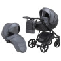 Коляска 2 в 1 Bair Next кожа 100% 19 графит (перламутр)