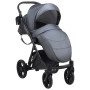 Коляска 2 в 1 Bair Next кожа 100% 19 графит (перламутр)