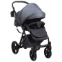 Коляска 2 в 1 Bair Next кожа 100% 19 графит (перламутр)