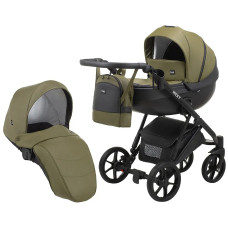 Коляска 2 в 1 Bair Next кожа 100% 12 хаки