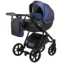 Коляска 2 в 1 Bair Next кожа 100% 11 темно-синий (перламутр)