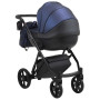 Коляска 2 в 1 Bair Next кожа 100% 11 темно-синий (перламутр)