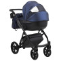 Коляска 2 в 1 Bair Next кожа 100% 11 темно-синий (перламутр)