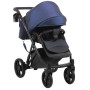 Коляска 2 в 1 Bair Next кожа 100% 11 темно-синий (перламутр)