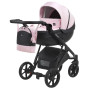 Коляска 2 в 1 Bair Next кожа 100% 13 розовый (пудра)