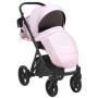 Коляска 2 в 1 Bair Next кожа 100% 13 розовый (пудра)