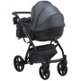 Коляска 2 в 1 Bair Next кожа 100% 17 черный (перламутр)