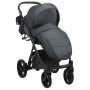 Коляска 2 в 1 Bair Next кожа 100% 17 черный (перламутр)