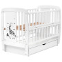 Ліжко Babyroom Жирафік маятник, ящик, відкидний бік DJMYO-3 бук білий