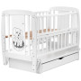 Кровать Babyroom Собачка маятник, ящик, откидной бок DSMYO-3  бук белый