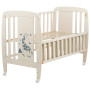 Кровать Babyroom Жирафик откидной бок, колеса DJO-01  бук слоновая кость