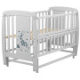 Кровать Babyroom Жирафик маятник, откидной бок DJMO-02  бук серый