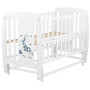 Кровать Babyroom Жирафик маятник, откидной бок DJMO-02  бук белый