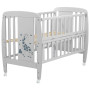 Кровать Babyroom Жирафик откидной бок, колеса DJO-01  бук серый