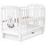 Кровать Babyroom Собачка маятник, ящик, откидной бок DSMYO-3  бук белый