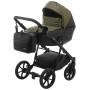 Коляска 2 в 1 Bair Kiwi шкіра 100% BK-11/15 хакі - чорний