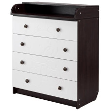 Пеленальный комод Babyroom Комод Медвежонок 102x80x50  венге-белый
