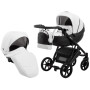 Коляска 2 в 1 Bair Next кожа 100% 23 белый