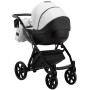 Коляска 2 в 1 Bair Next кожа 100% 23 белый