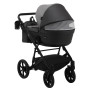 Коляска 2 в 1 Bair Kiwi кожа 100% BK-21/15 серый - графит