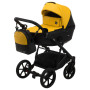 Коляска 2 в 1 Bair Kiwi кожа 100% BK-63/15 желтый - черный