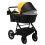 Коляска 2 в 1 Bair Kiwi кожа 100% BK-63/15 желтый - черный