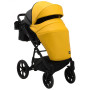 Коляска 2 в 1 Bair Kiwi кожа 100% BK-63/15 желтый - черный