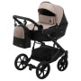 Коляска 2 в 1 Bair Kiwi кожа 100% BK-18/15 капучино - черный
