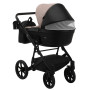 Коляска 2 в 1 Bair Kiwi кожа 100% BK-18/15 капучино - черный