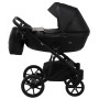 Коляска 2 в 1 Bair Kiwi кожа 100% BK-15 черный