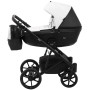 Коляска 2 в 1 Bair Kiwi кожа 100% BK-51/15 белый - черный