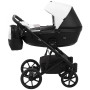 Коляска 2 в 1 Bair Kiwi кожа 100% BK-51/15 белый - черный