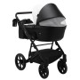 Коляска 2 в 1 Bair Kiwi кожа 100% BK-51/15 белый - черный