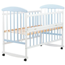 Кровать Наталка ОБГО откидной бок  ольха бело-голубая