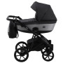 Коляска 2 в 1 Bair Kiwi Soft BKS-00/22 черный - светло-серый