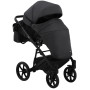 Коляска 2 в 1 Bair Kiwi Soft BKS-00/22 черный - светло-серый