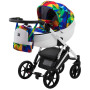 Коляска 2 в 1 Bair Next White Special 66 разноцветный (калейдоскоп)