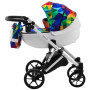 Коляска 2 в 1 Bair Next White Special 66 разноцветный (калейдоскоп)