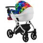 Коляска 2 в 1 Bair Next White Special 66 разноцветный (калейдоскоп)