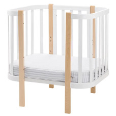 Матрас Babyroom Oval OKPK-80 (кокос, поролон, кокос) - 11 см.  белый