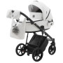 Коляска 2 в 1 Adamex Porto ECO кожа 100% SA-1 белый