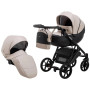 Коляска 2 в 1 Bair Next кожа 100% 22 латте