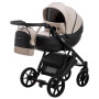 Коляска 2 в 1 Bair Next кожа 100% 22 латте