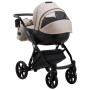 Коляска 2 в 1 Bair Next кожа 100% 22 латте